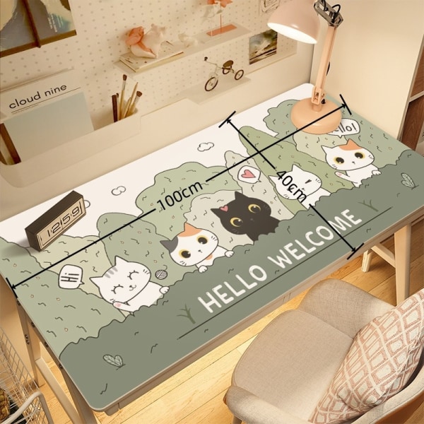 Cartoon leather desk mat student study desk desk computer TPU waterproof children's eye protection desk mat