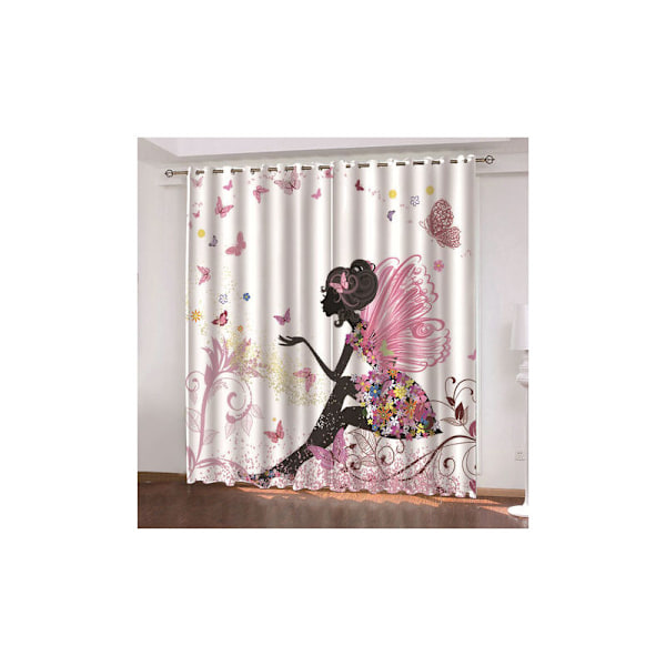 Mørklægningsgardiner Termisk Isolering Hvid Pink Gul Sommerfugl Fe 1 Stykke Soveværelse Baby Pige Rideau Salon Moderne Design 100x140cm