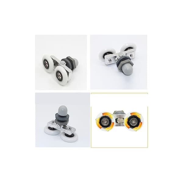 25mm duschdörrsrullar, 4st skjutdörr till dusch, för 10-14mm glashål, duschdörrshjul