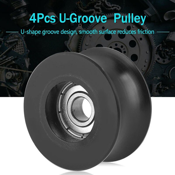 4 kpl U-urapyörä 0840UU U-urapyörä U-tyypin pyörä Ohjainpyörä 8x40x20,7 mm (4 kpl 8x40x20,7 mm)