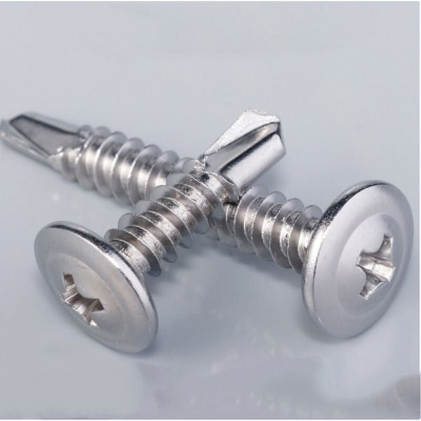 C44741 - Parti om 200 - Storhuvad plåtskruv - Ø4,2x19mm - i zinkbaserat stål - med PH/krysspår - DIY - Renovering