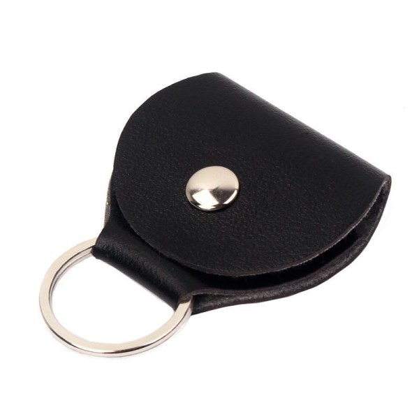 Guitar Plectrum, 2 Læder Plectrum Lommer, PU Læder Plectrum Holder Plectrum Taske