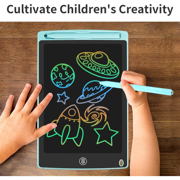 Farverig LCD-skrivetablet, 8,5 tommer tegnebræt, grafiktablet, nøglelås, håndskrift, doodle-tegneblok, børnelegetøj, gaver til drenge og piger