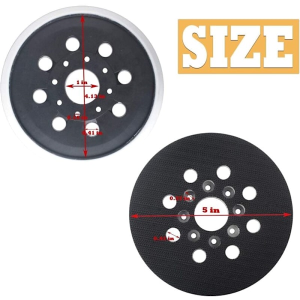 125 mm sliprondeller kompatibla med Bos-ch PEX 220 A, GEX 125-1 AE, PEX 220 AE, SKIL 7402/7490, 2 stycken