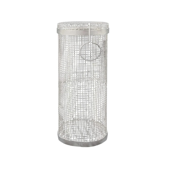 Rostfritt stål grillgaller för grillning - Utomhus rund grillgaller för lägereld - Camping picknick köksredskap (20CM)