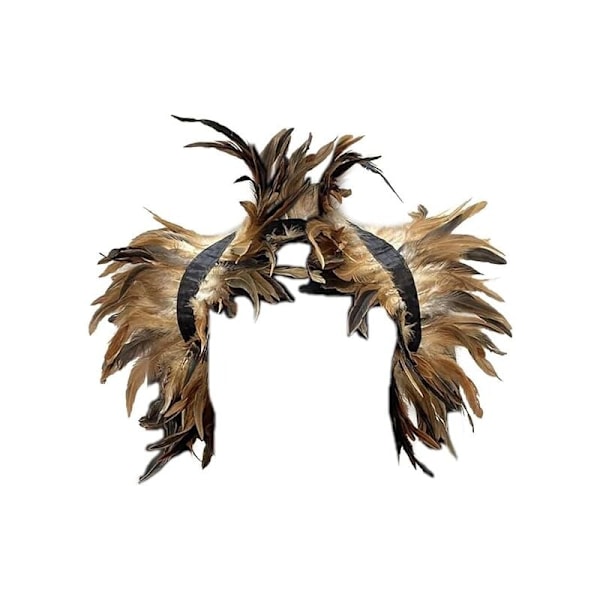 Glänsande fjäderkrage för axlarna, fjädersjal, fjädersjal för kvinnor, krage, sele, sele för sjal, för fest, utklädnad, kostym, prydnad