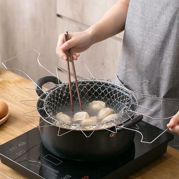 Friturekurv i rustfrit stål, til pommes frites køkkenredskab