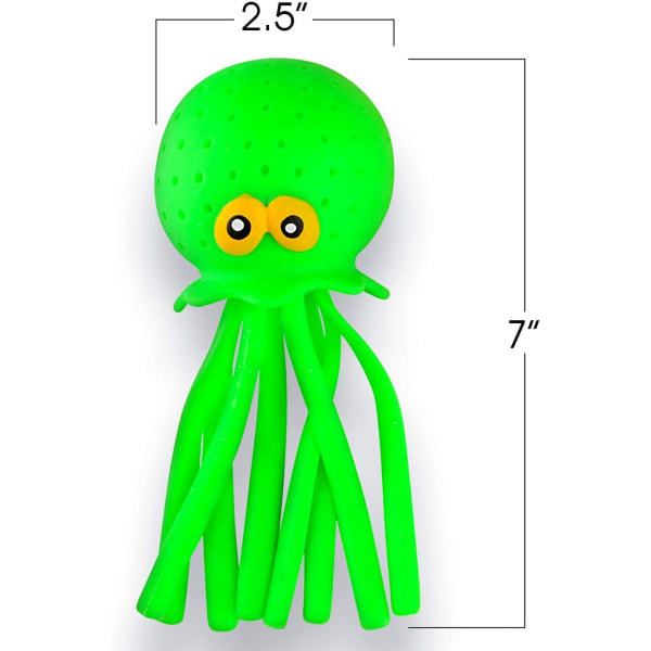 Octopus Vattenbollar, Set om 3, Badleksaker i Gummi för Barn, Sensoriska Stressavlastande Poolleksaker för Barn, Söta Godispåsefyllare för Pojkar och Flickor, Rosa, B