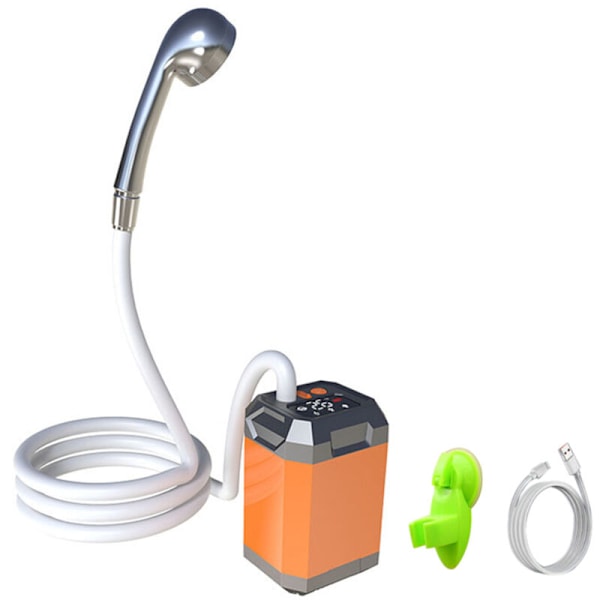Bærbar campingsdusj, justerbar utendørsdusj med intelligent temperaturdeteksjon, ultrafiolett sterilisering, oppladbart batteri 4500 mAh (