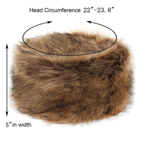 Dames Vinter Faux Fur Hat Stretch Cossack Russisk Stil Hvit Termisk Lue