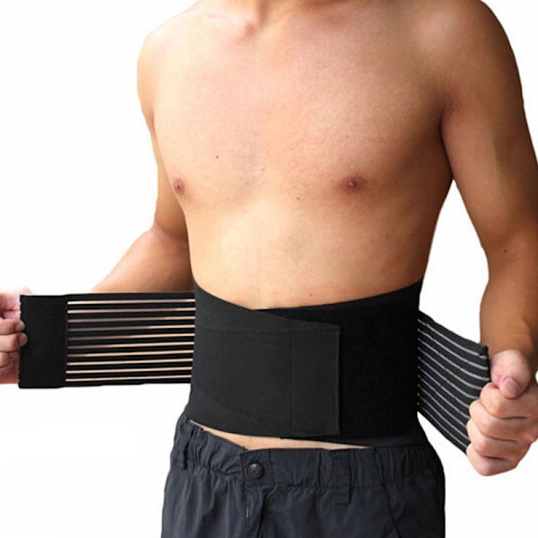 L/XL Neopren svettbälte Justerbart ländryggsstöd Neopren ryggstöd för gym Bodybuilding Yoga Fitness Viktminskning Slankningsbälte