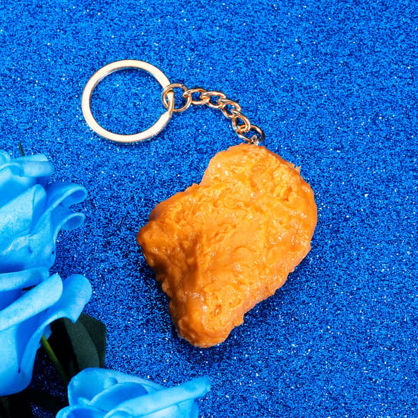 Kycklingnugget Nyckelring, Söt Nyckelring Present till Kvinnor Män, Perfekt för Ryggsäckar, Väskor, Handväskor, Handväskor, Bilnyckelringar