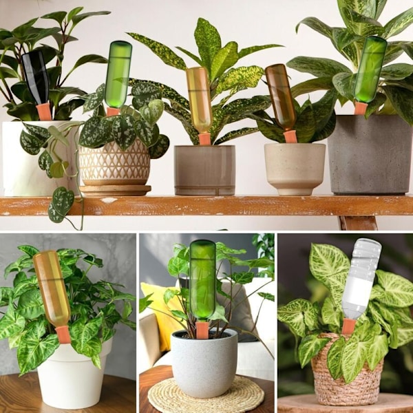 8 Pak Automatisk Vandingssystem, Drypvandingssæt til Potteplanter, Plantevanding til Have, Indendørs Plante, Blomster, Ler Vandingskegle