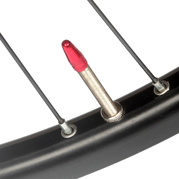6 kpl (punainen) venttiilinkorkit ranskalaisten polkupyörien pölysuojukset alumiiniseospyörä