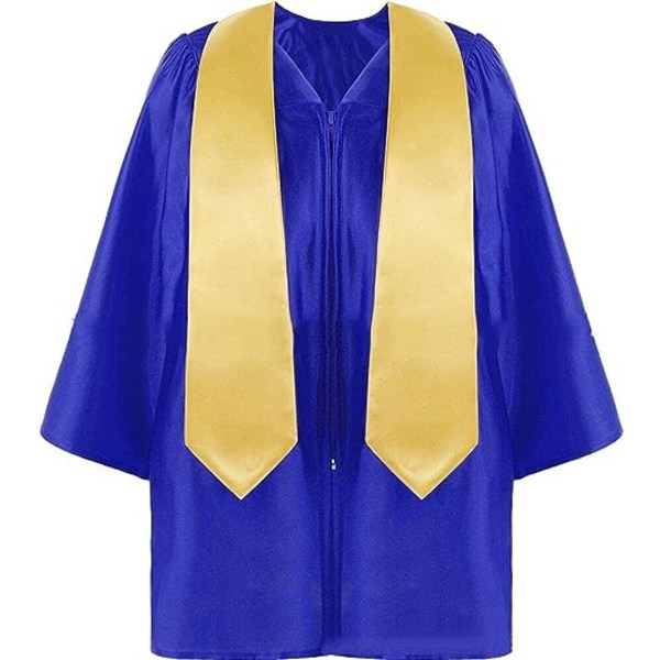 Graduation kjole og hue sæt lange kvaster hatte unisex propel hat graduation outfit tilbehør kostume til barn Blå