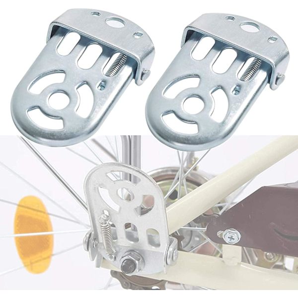 Foldbar Cykel Bagerste Pedal, 1 Par Metal Foldbare Børne Fodstøtter, Cykel Bagsæde Tilbehør til Pige Veninde Kvinde Mand Barn