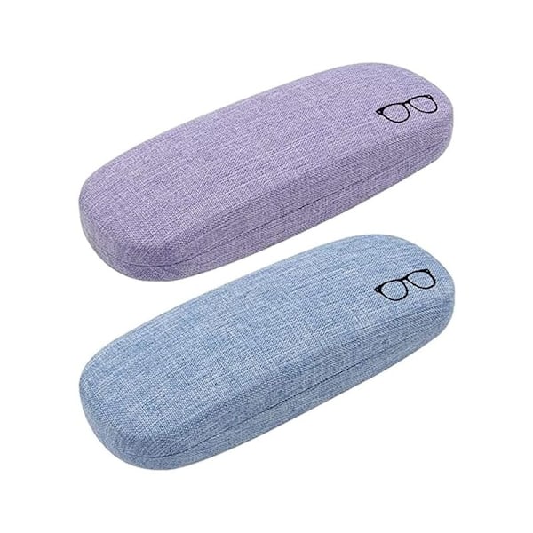 2 kappaleen setti Etui-lasikoteloita, kannettava lasikotelo, suojakotelo laseille, lasikotelo, nahkaiset lasit naisille, miehille