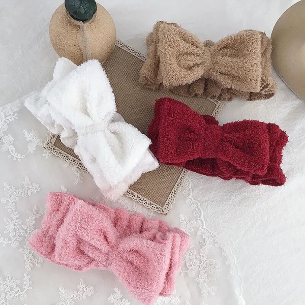 Winter warm headband shower makeup hairband makeup hairband velvet scarf hairband face wash headband girls hair accessories