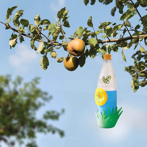 10 st (7,3*6,5 cm) gula getingfällor getingfälla gul trattfälla geting getingar fruktflugefällor bi-formade flygande getingfällor återanvändbar getingfälla bifälla