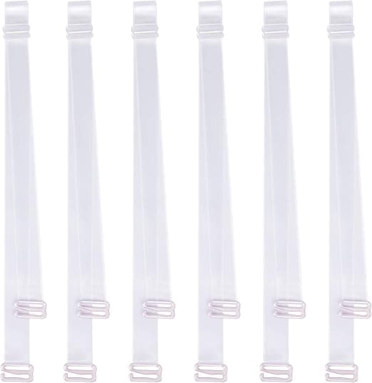 Gennemsigtige BH-stropper, 3 par bløde justerbare usynlige BH-stropper til kvinder, 18mm