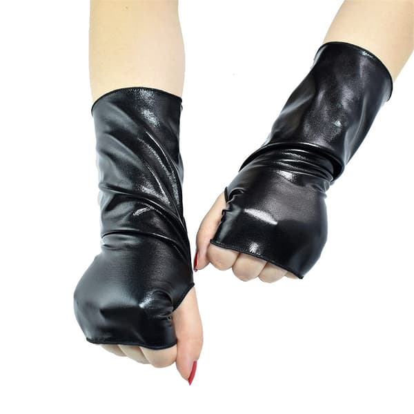 Sorte Cosplay Fingerless Handsker Gothic Punk Rock Scene Handsker Kvinder Piger