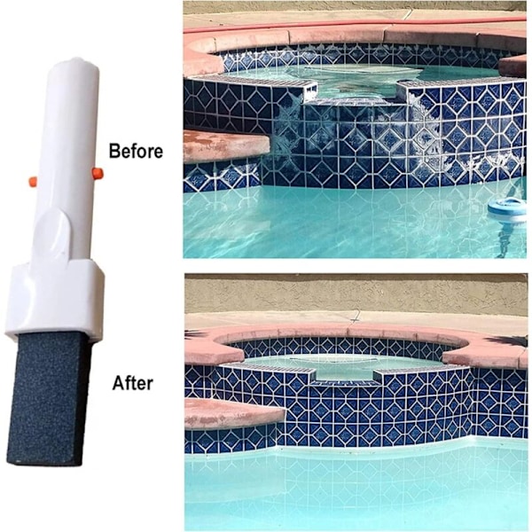 Pimpsten til pool med håndtag til fjernelse af rustpletter og kalkaflejringer til pool, spa, bad, køkken, rengøring