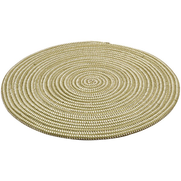 Håndflettet rund teppe for stue soverom baderom barnerom brun 60x60cm