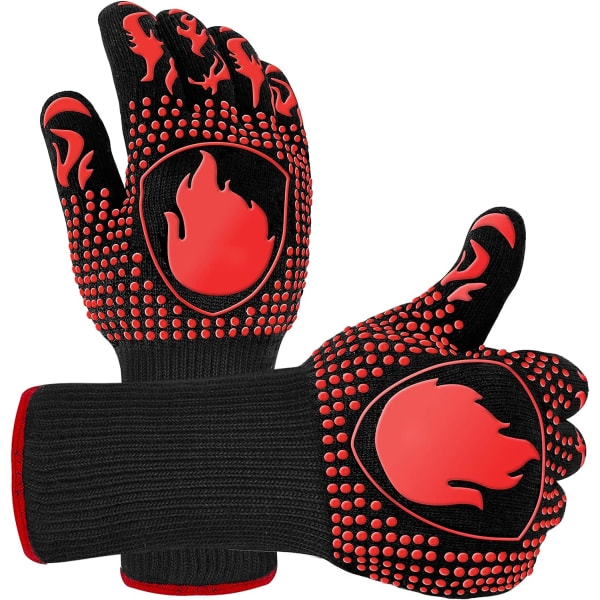 BBQ-handskar, ugnsvantar Grillhandskar - 1472℉ Extreme Heat Resis