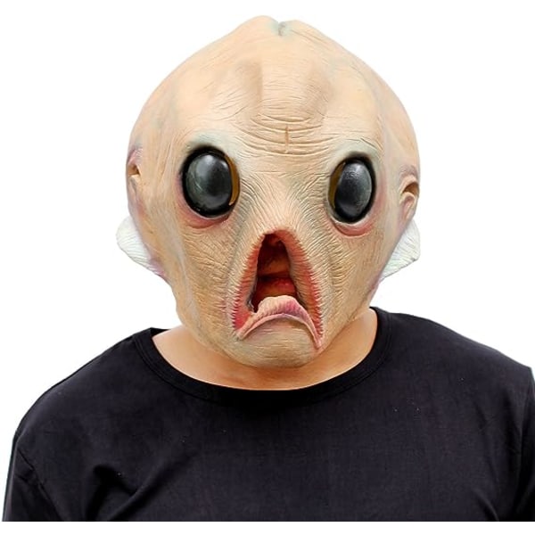 Halloween kostumefest Alien udenjordisk latex menneskeligt hoved M