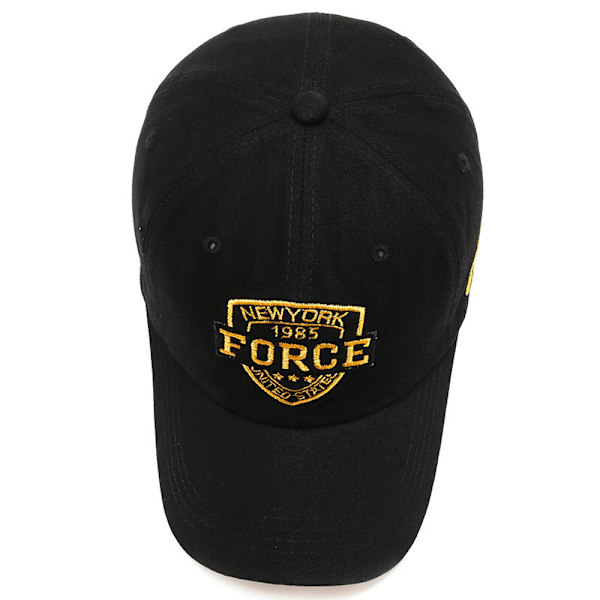 Svart gul broderi-justerbar basebollkeps golfhatt motorcykel trucker keps strapback keps för män kvinnor, sportkeps shopping