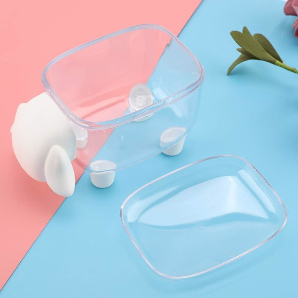 (Hvid) Mini bomuldsvatpindholder Kosmetisk vatpindholder Bomuldstandpindholder Fåreformet kosmetisk makeup-arrangør