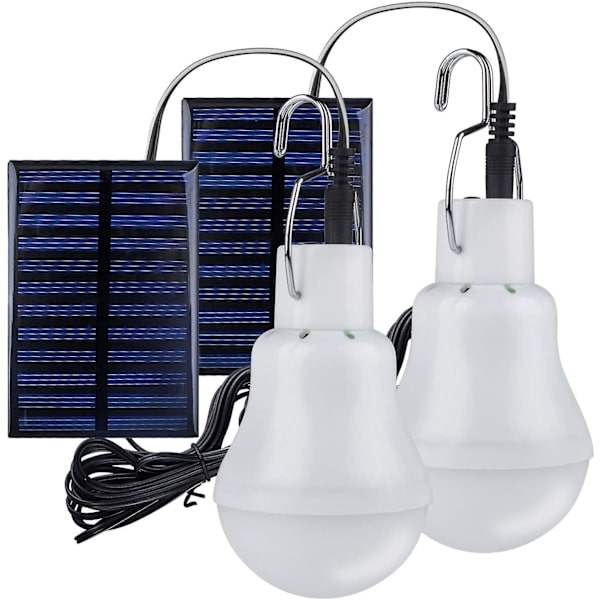 2 Bärbara Solcells Campinglampor För Camping