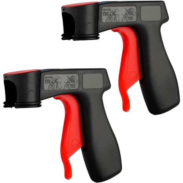 2 biler bil maling pistol håndtag med maling pistol trigger, universelle biler universelt håndtag til aerosol, universelt biltilbehør (sort)