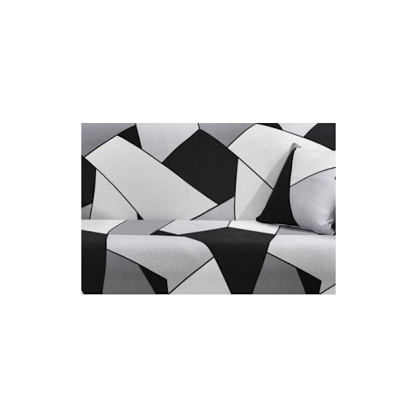 Sofföverdrag 2-sits 145-185cm Sofföverdrag med moderna armstöd överdrag universellt elastiskt sofföverdrag svartvitt grått skyddande överdrag