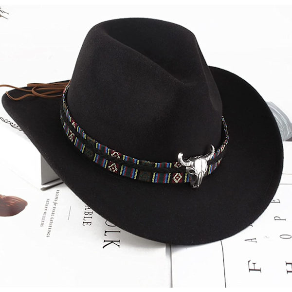 Western Cowboyhatt i filt för män