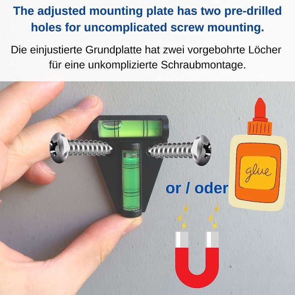 Magnetisk T-formad vattenpass, 2-pack litet smidigt husbilsvattenpass med magnet, husbilsvattenpass, husvagnsutjämningsramp, bilcampingtillbehör