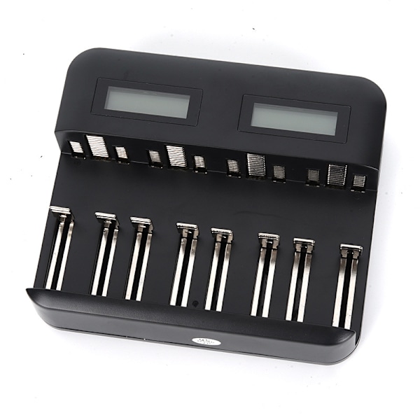 LCD Universal Batteriladdare, Universal Laddare för AA/LR6, AAA/LR3, C/R14, D/R20 Ni-MH Uppladdningsbara Batterier med Typ C Micro USB Ingång, Laddare