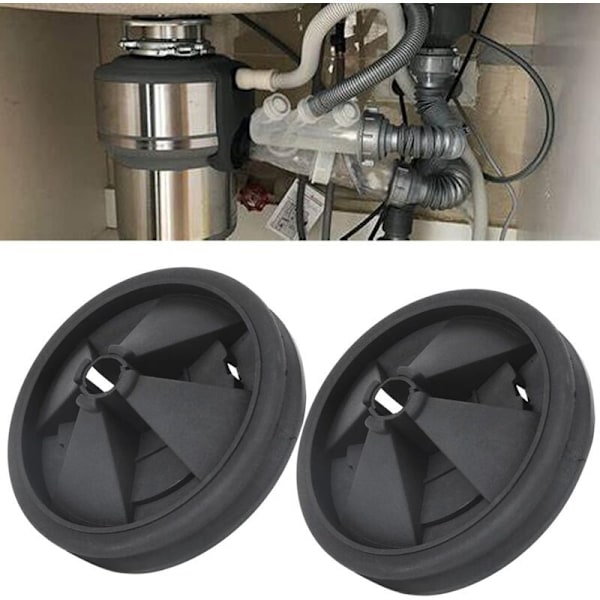 2 stk. Silikon Søppelkvern Deksel Sprutbeskyttelse Vanntett Vask Avleder Kompatibel Passer 87mm Ytre Diameter