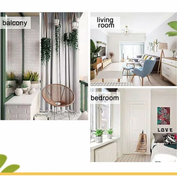 Set med 2 Macrame-växtupphängningar, handgjorda bomullsrep hängande planteringskärl, blomkrukahållare, inomhusväxthängare vit