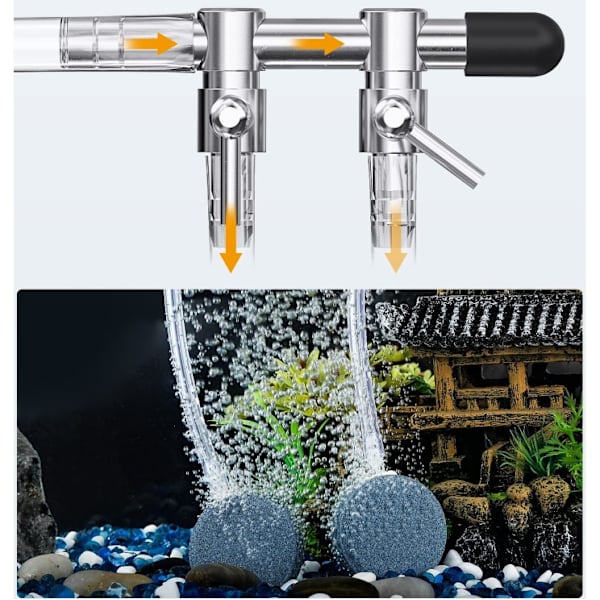 2 stk akvarieluftfordelings pumpe (10 veier)