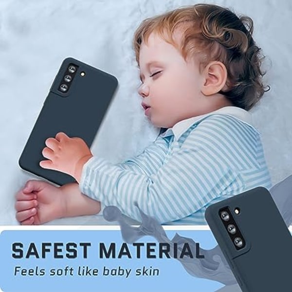 Midnattsblå, Silikonfodral för Samsung Galaxy S22, Tunnt, Flexibelt, Elegant Stötsäkert Skyddsfodral, Hög Kvalitet