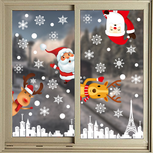 Christmas Snowflake Decoration Window Glass Sticker Christmas Par