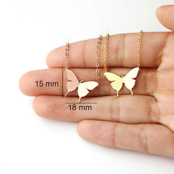 Guld utsökt initial halsband fjärilhänge namn halsband utsökt daglig halsband damer enkelt personligt smycke julklapp