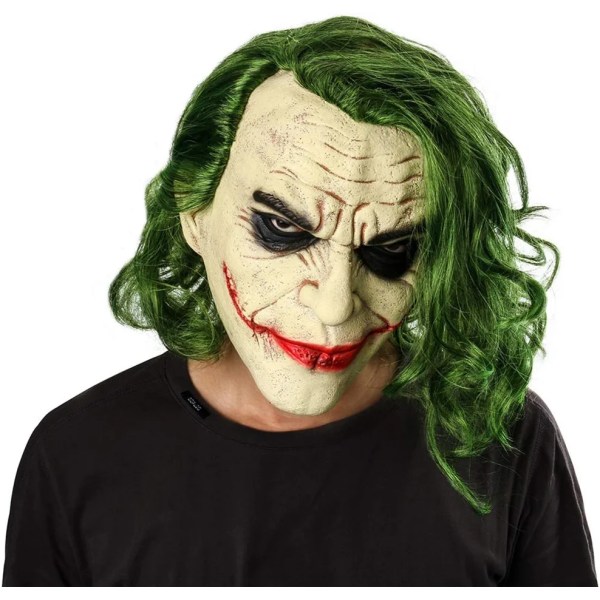 Joker Latex Mask Hovedbeklædning Joker COS Halloween，Joker Arthur Fleck