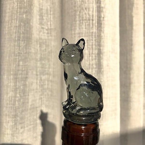 Vinstoppare for champagne og drikkeflasker (svart katt)