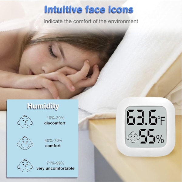 6-pack Mini Digital Termometer Hygrometer Inomhus LCD-Skärm