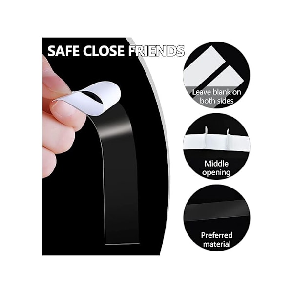 360 st modeband dubbelsidig tejp självhäftande kroppsband bröstunderkläder damtejp för underkläder kläder skjorta - 2 cm × 8,5 cm