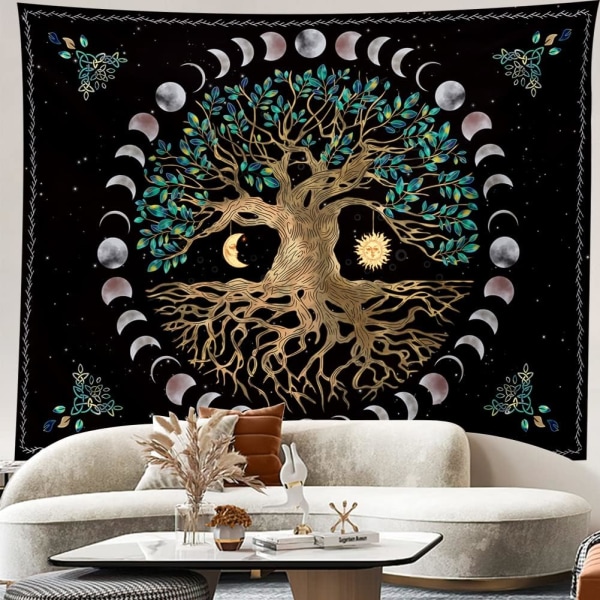 Livets træ Tapestry Vægophæng - 51,2ʺ x 59,1ʺ