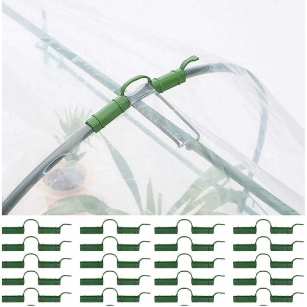 Set med 20 fästklämmor för växthus - för växthusram - fast verktyg - för trädgårdspresenning - solskydd. 1,1 cm