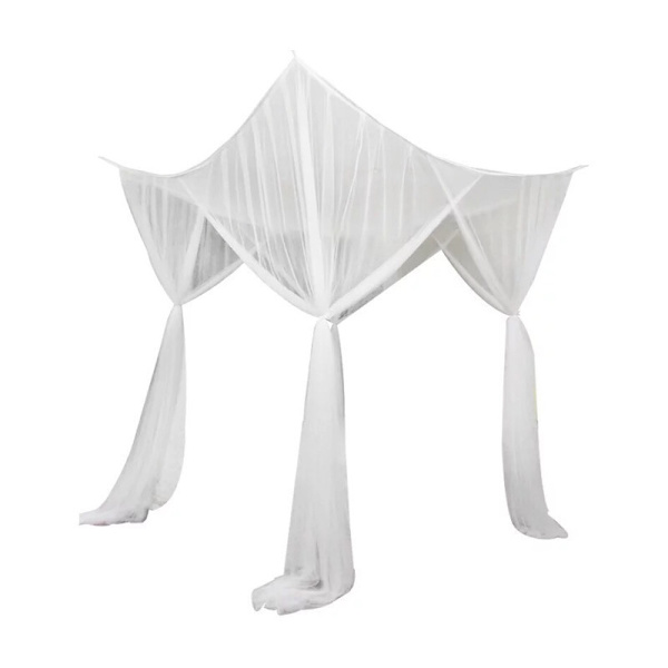Svart superstor fyrkantig myggnät polyester fyrkantig myggnät dubbeldörr trippelöppning